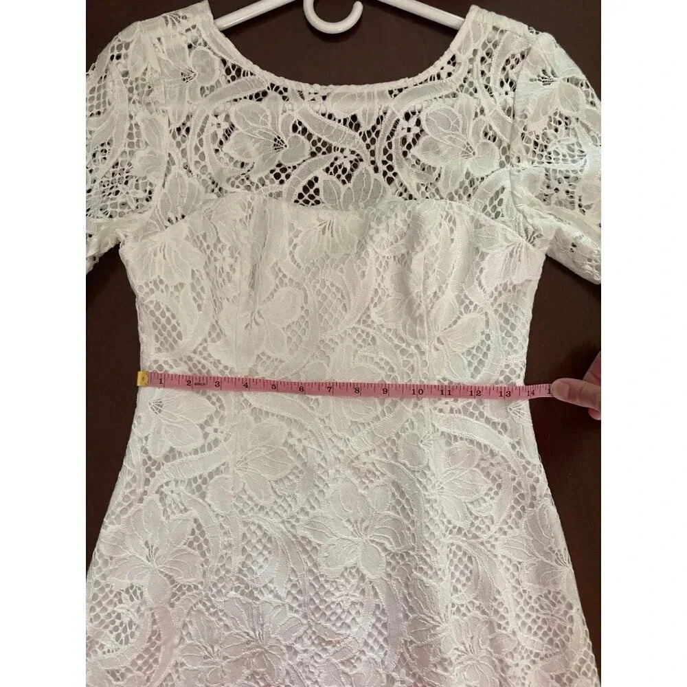 Lilly Pulitzer Allyson Lace Fit and Flare Short Dress Size 0 Bridal - Picture 11 of 16